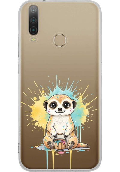 General Mobile Gm 10 İle Uyumlu Splash Mirket Tasarımlı Şeffaf Silikon Kılıf 051h