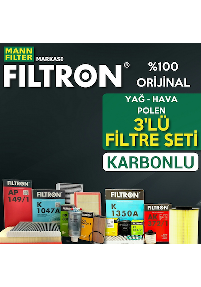 Toyota Corolla Uyumlu 1.6 Mann Filtron Filtre Bakım Seti 2007-2018 (495301330)