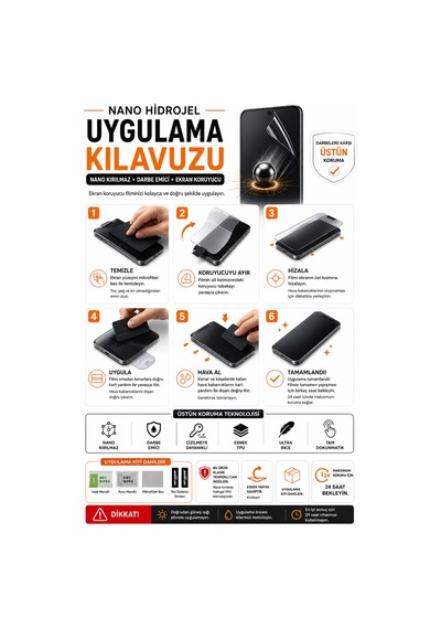 Asus Rog Phone 6 Uyumlu 360 Derece Mat Hayalet Kendini Onaran Nano Kırılmaz Darbe Emici Ekran Koruyucu