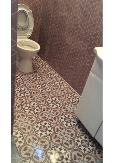 Yer Kaplama Folyosu Laminasyonlu Karo Taş Desen Eskitme