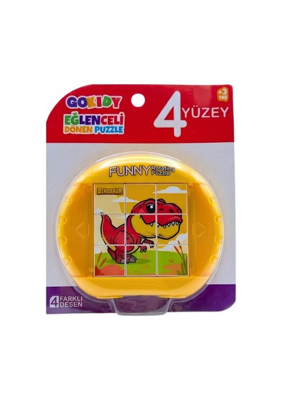 Gokidy 4 Farklı Eğlenceli Dönen Puzzle Sarı
