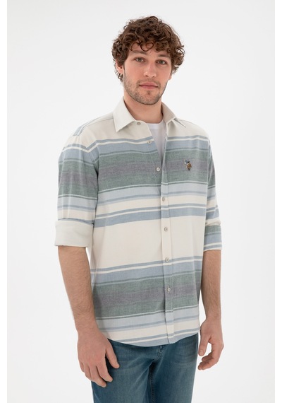 U.s. Polo Assn. Erkek Koyu Mavi Gömlek Desenli 50291804-vr032 Koyu Mavi