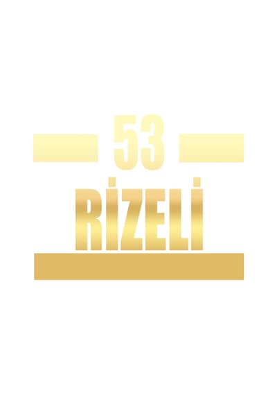 53 Rizeli Araba Sticker 17x17 Cm Gold