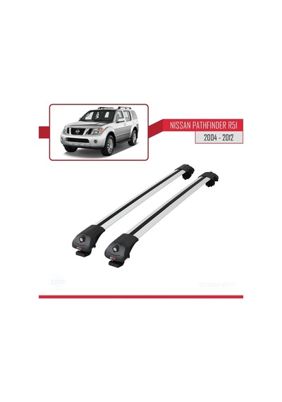 Nissan Pathfinder R51 2004-2012 Arası İle Uyumlu Ace-1 Ara Atkı Tavan Barı Gri