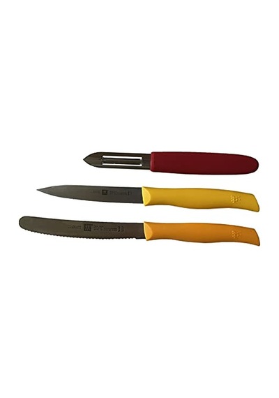 Twin Grip Bıçak Seti, Paslanmaz Çelik, 3 Parça Çok Renkli