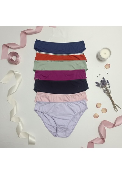Bonbon Kadın Pamuklu Rahat Günlük 7'li Mix Karışık Paket Külot Bb2832 Çok Renkli