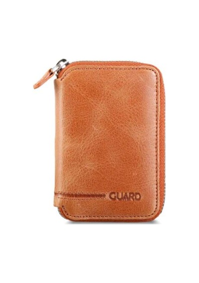 Guard Fermuarlı Antik Taba Hakiki Deri Mini Erkek Cüzdan P796 Taba