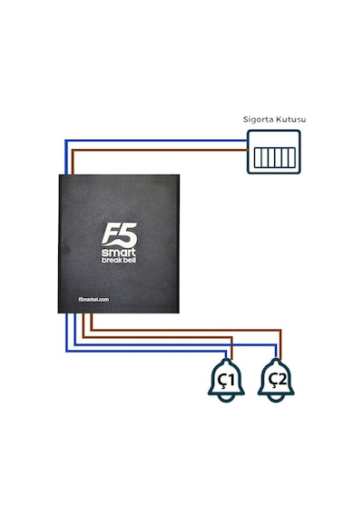 F5 Smart Fabrika Mola Zil Saati Seti İki Çanlı Set