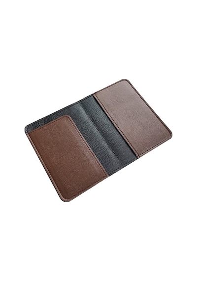 Vip Gift Voyager Pasaport Kılıfı Minimalist Vegan Suni Deri Pasaportluk Ka Kahverengi