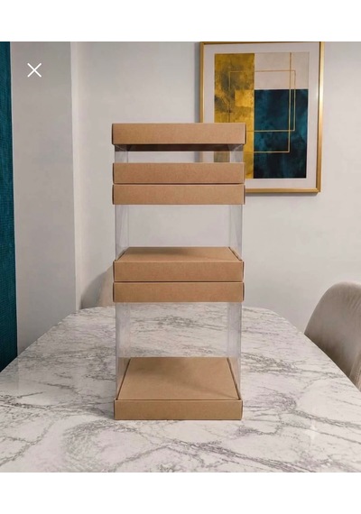 Asetat Gelin&damat Çeyiz Bohça Kutusu Kraft 3'lü Set 1 Takım Şeffaf Katlanabilir Demonte Söz Nişan Hediyelik Ölçüler Büyükboy:33 33 40cm Orta Boy: 33 33 25cm Küçük Boy: 33 33 15cm
