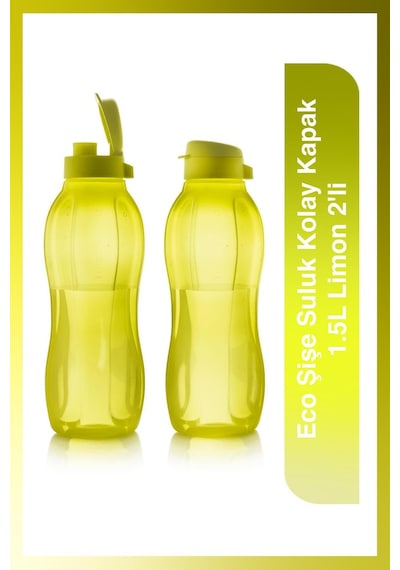 Eco Şişe Kolay Kapak 2'li Suluk Ve Matara Limon 1.5lt Sarı