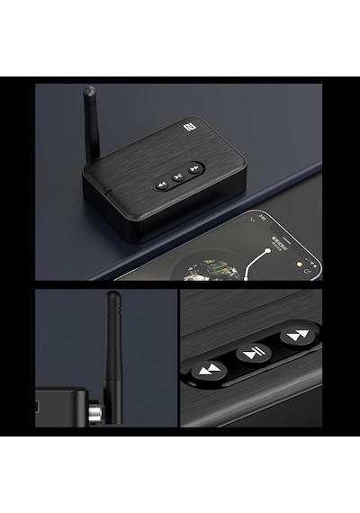 M60 Nfc Bluetooth 5.4 Ses Alıcısı Transmitter Aux & Rca Bağlantı, Type-c Güç, Usb Den Müzik Çalma, Araç & Ev Hoparlör/amfi İçin Kablosuz Ses Adaptörü, Hi-fi Stereo, 10m Çekim Mesafesi
