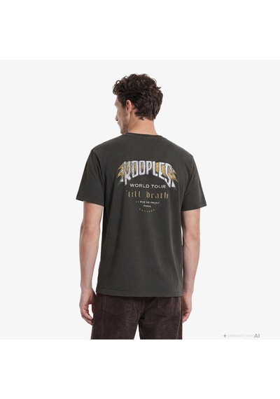 The Kooples Erkek Baskılı Gri T-shırt