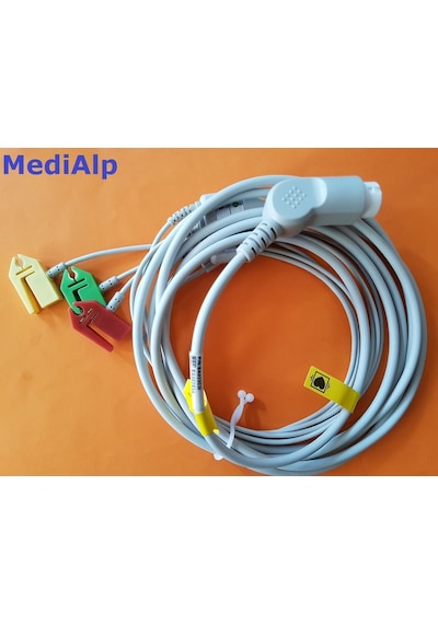 Philips Ekg Kablosu 12 Pinli Soket. 3 Leadli. Kiskaç Uçlu