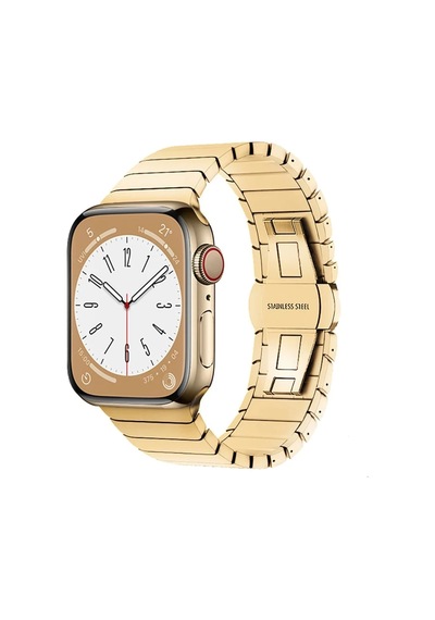 Apple Watch 42mm Uyumlu Kr413 Fine Steel Kordon - Gold