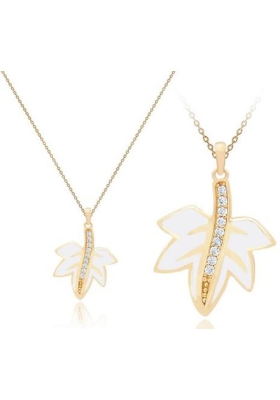 Diamond Line-Gülaylar - Sarı Altın 14 Ayar Yaprak Kolye N11.25365