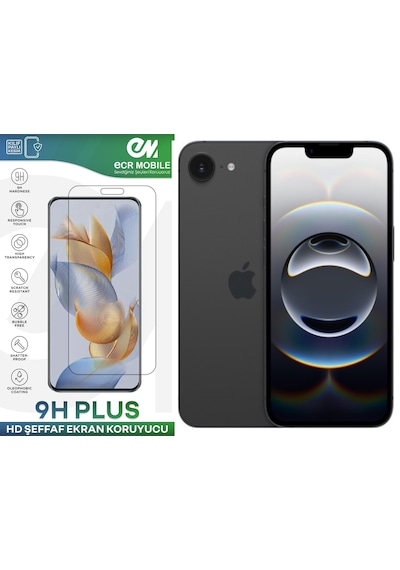 Apple Uyumlu   iPhone 16e Ekran Koruyucu Esnek Nano Cam Tam Şeffaf