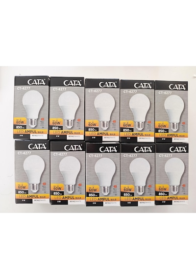 Cata 9w Ampul 6400k Beyaz Işık 10 Adet 10'lu Paket