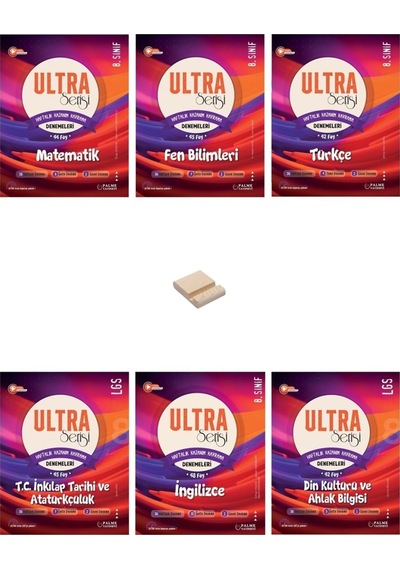 Lgs 8. Sınıf Ultra Tüm Dersler M-f-t-i-d-i Haftalık Kazanım Kavrama Denemeleri 6lı Set