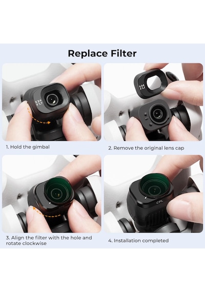 K&F Concept Dji Mini 4 Pro Uyumlu CPL Circular Polarize Filtre