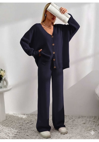 Sayzen Your Shine Basic Hirka Pantolon Alt-üst Takim Sy-2513 Lacivert