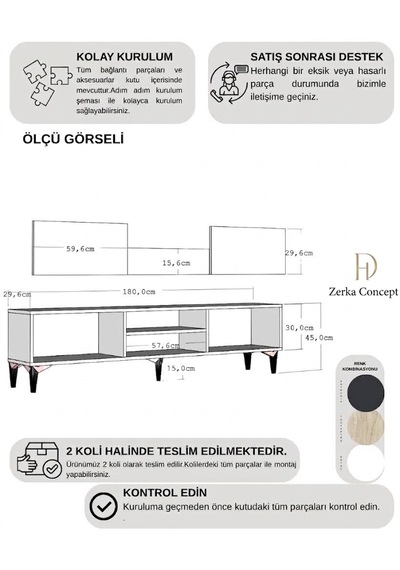 Serano Tv Sehpası Tv Ünitesi Beyaz - Gümüş