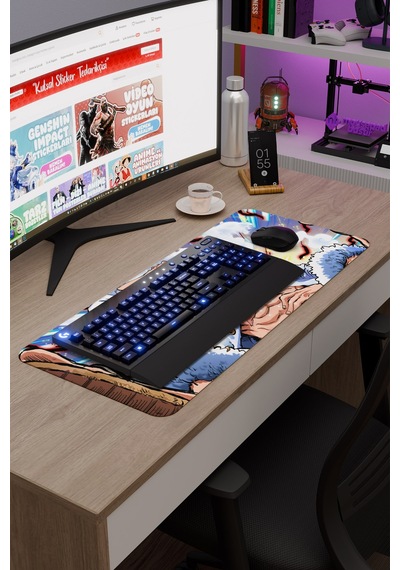 One Piece Kaymaz Dikişli Kauçuk Oyuncu Mousepad V1 - 70x30 Xl Gaming Mouse Pad Fare Altlığı