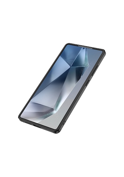 Zore Galaxy S25 Ultra Uyumlu Kılıf Kamera Korumalı Şeffaf Arka Yüzey New Roll Kap Siyah