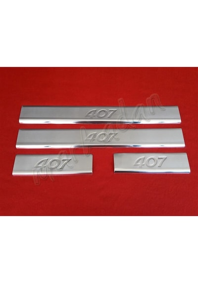 Markadan Peugeot 407 Krom Kapı Eşiği 2004-2010 4 Parça  Paslanmaz