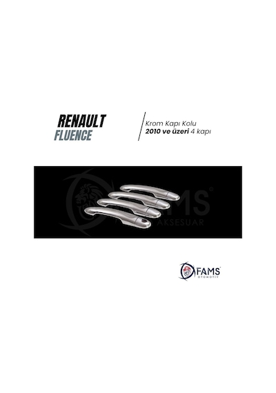 Famsotomotiv Renault Fluence Krom Kapı Kolu 4 Kapı 2010 Üzeri P. Çelik