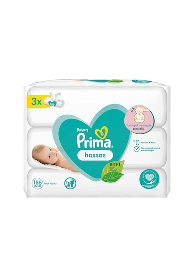 Prima Islak Havlu Mendil Hassas Ciltler İçin 9lu Set 468 Yaprak 9'lu Set