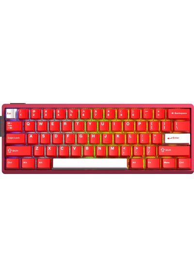 Aula Ag60 Pro Alüminyum Manyetik Klavye Hall Effect Aether Switch 8000hz Rgb Tkl Hot Swap Oyuncu Klavyesi Kırmızı