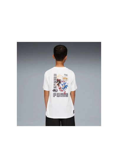 Puma X Sonic Relaxed Graphic 15-16 Yaş 176 Beyaz Tişört Beyaz Beyaz