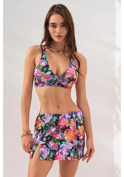 Pierre Cardin Pearl Etekli Fra Bikini Takım Üçlü Set Violet 231228 Pembe