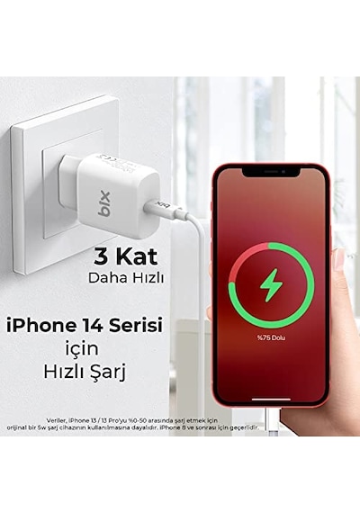 Bx-pd20ta 20w Pd Type-c Hızlı Şarj Adaptörü Huawei Hızlı Şarj Protokolü Destekli, İphone 15 / İphone 15 Pro Max