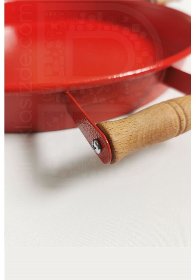 Kitchen Trend 2 Li 51 Cm ve 37 Cm  Ahşap Kulplu Metal Yuvarlak Kı