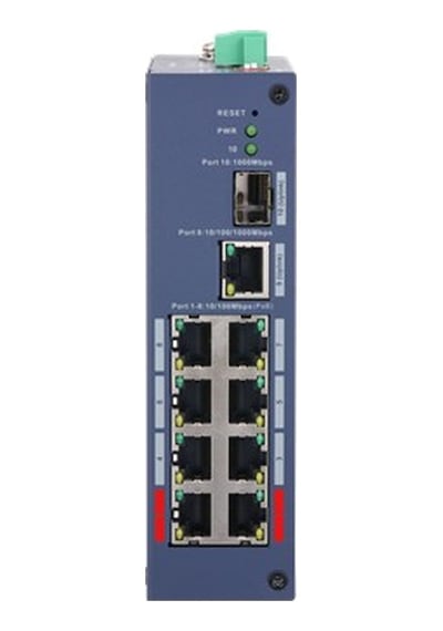 Dahua Chs4110-8et-110 8 Port 10/100+1xgb Rj45/1xgb Sfp Uplınk 110w Poe Cloud Yönetilebilir Endüstriy