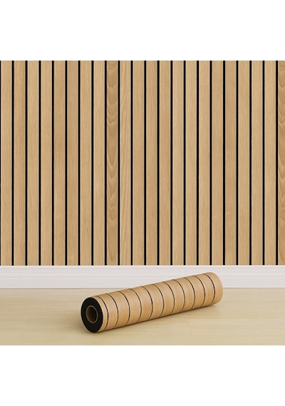 Brano Kendinden Yapışkanlı Duvar Lambiri 60x280 Cm Açık Ahşap