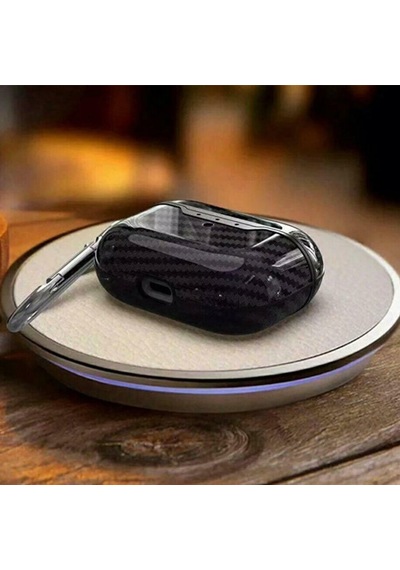 Ally Carbon Case Apple Uyumlu AirPods Pro Carbon Fiber Silikon Kilif 119943184 - Renk / Siyah