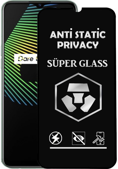 Realme 6i Tam Kaplayan Anti Statik Hayalet Süper Temperli Cam Ekran Koruyucu
