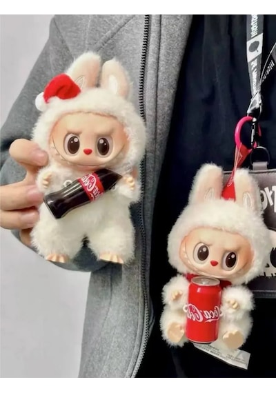 Labubu Peluş Oyuncak 15 Cm. 1 Adet. Labubu Col Beyaz