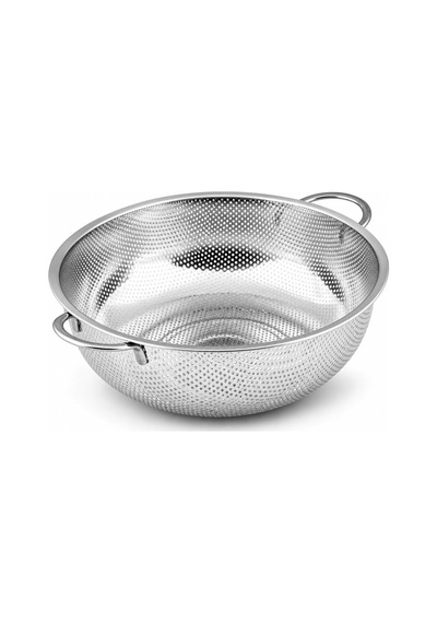 Premium Paslanmaz Çelik Küçük Mutfak Süzgeci, Çift Kulplu Metal Pirinç Yıkama Kabı, Isıya Dayanıklı Delikli Meyve Ve Sebze Süzme Kasesi 25 Cm