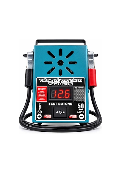 50 Ah Akü Test Cihazı Dijital Voltmetre 12v Kurşun Asit Aküler İçin Yük Test Cihazı - 938796645