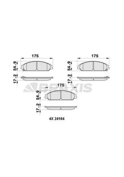 Braxis Ab0413 Ön Fren Balatası Lancia Thema 3.0 Chrysler 300c 5142559aa