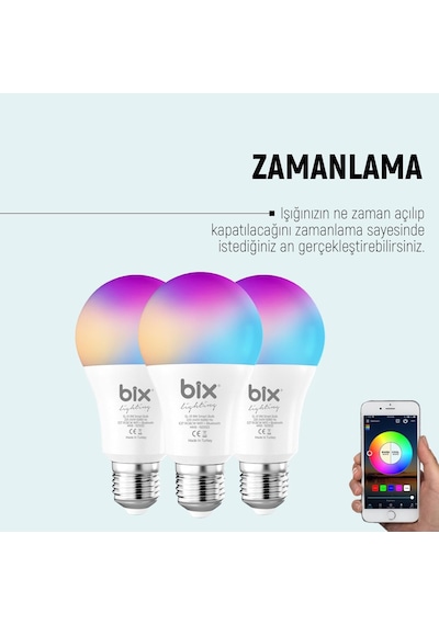 Sl-01 Aura Çok Renkli 9w Rgb Wifi-bluetooth Uzaktan Kontrollü Akıllı Ampul Diğer