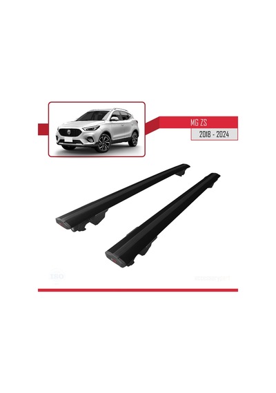 Mg Zs 2018 Ve Sonrası İle Uyumlu Hook Model Anahtar Kilitli Ara Atkı Tavan Barı Siyah