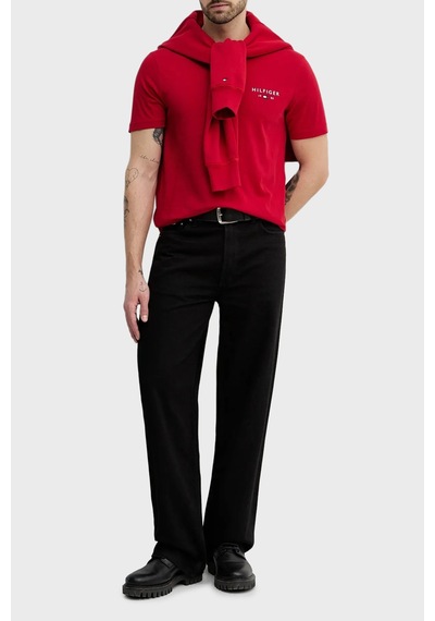 Tommy Hilfiger Erkek T Shirt Mw0mw41456 Xld Kırmızı Kırmızı