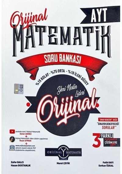 Orijinal Yayınları Ayt Orijinal Matematik Soru Bankası (553701872)