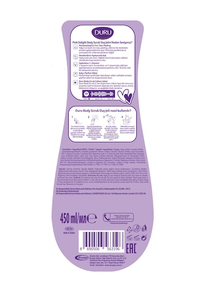 Duru Body Scrub Pink Delight & Ice Light Duş Jeli 2x450 Ml Diğer