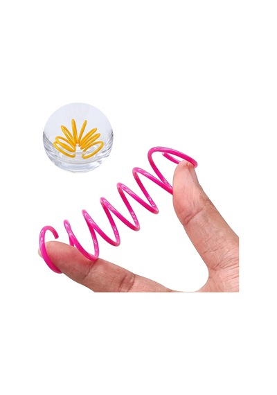 Bakgelal Renkli Spiral Yay Kedi Oyuncağı Seti 4'lü - Esnek Hareketli Eğlenceli Kedi Yay Oyun Seti - 9030911011810